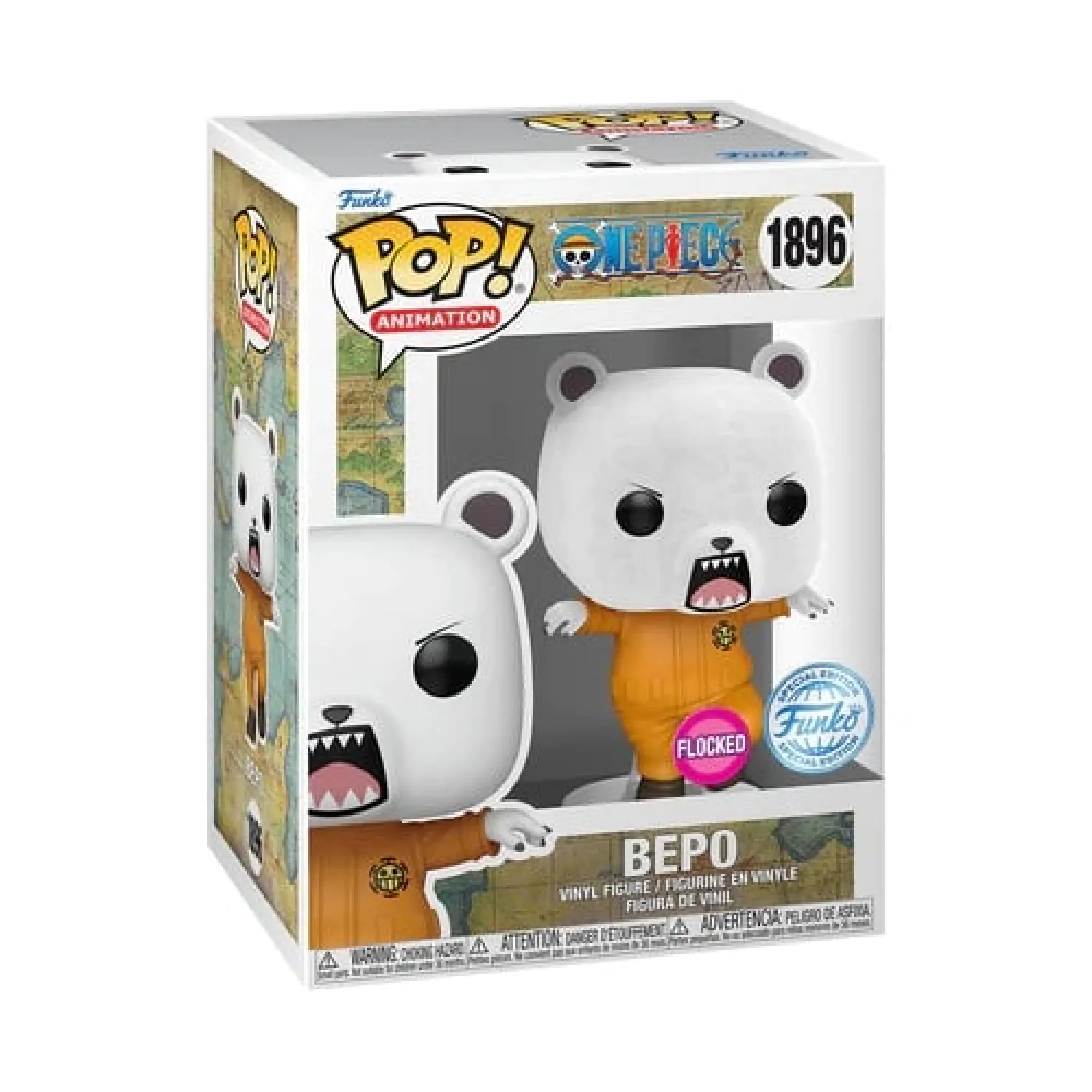 One Piece Funko POP! Animation figurina de vinil Bepo (Flocked) Exclusive 9 cm poza produsului
