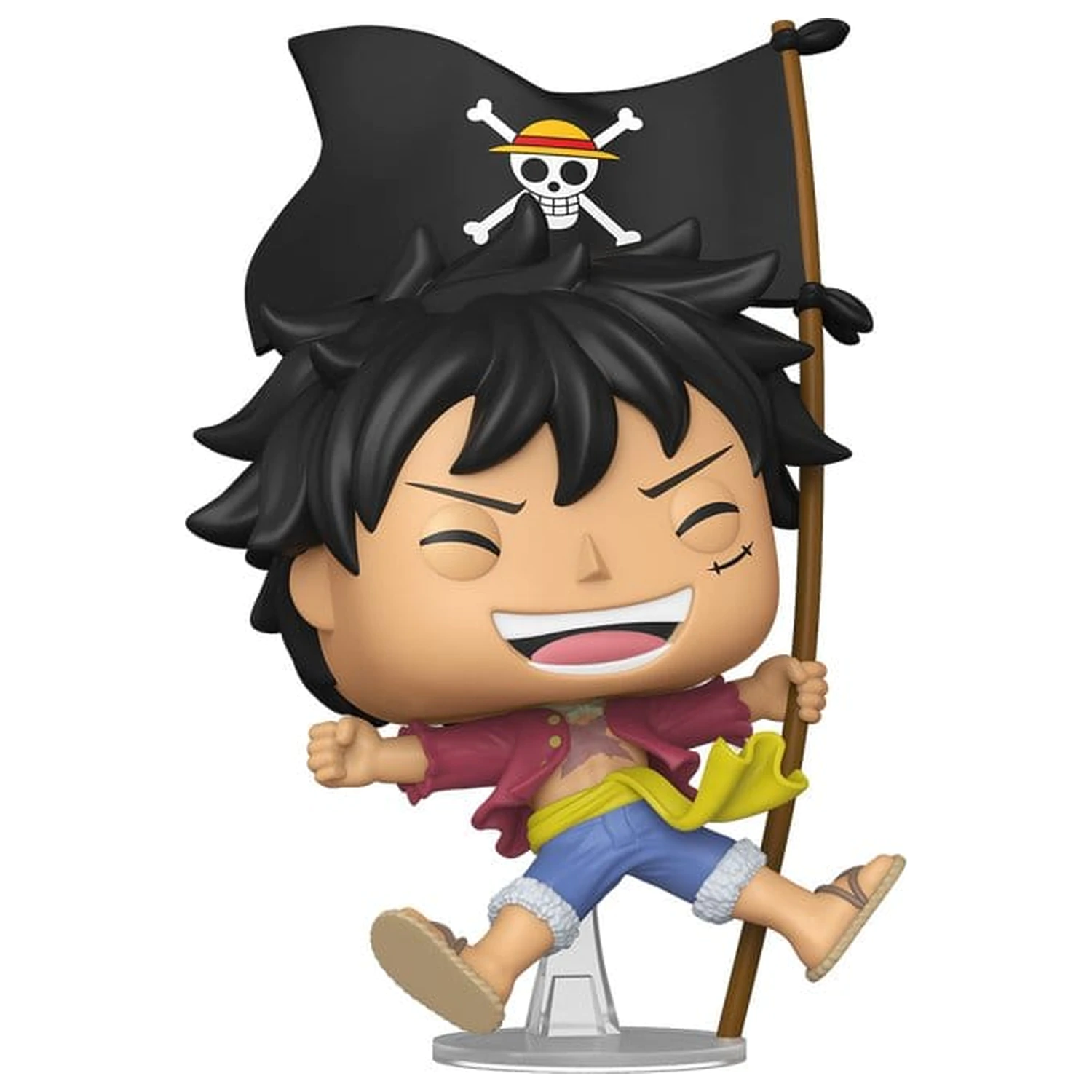 One Piece Funko POP! Vinyl Animation Figure Luffy w/Flag 9 cm poza produsului