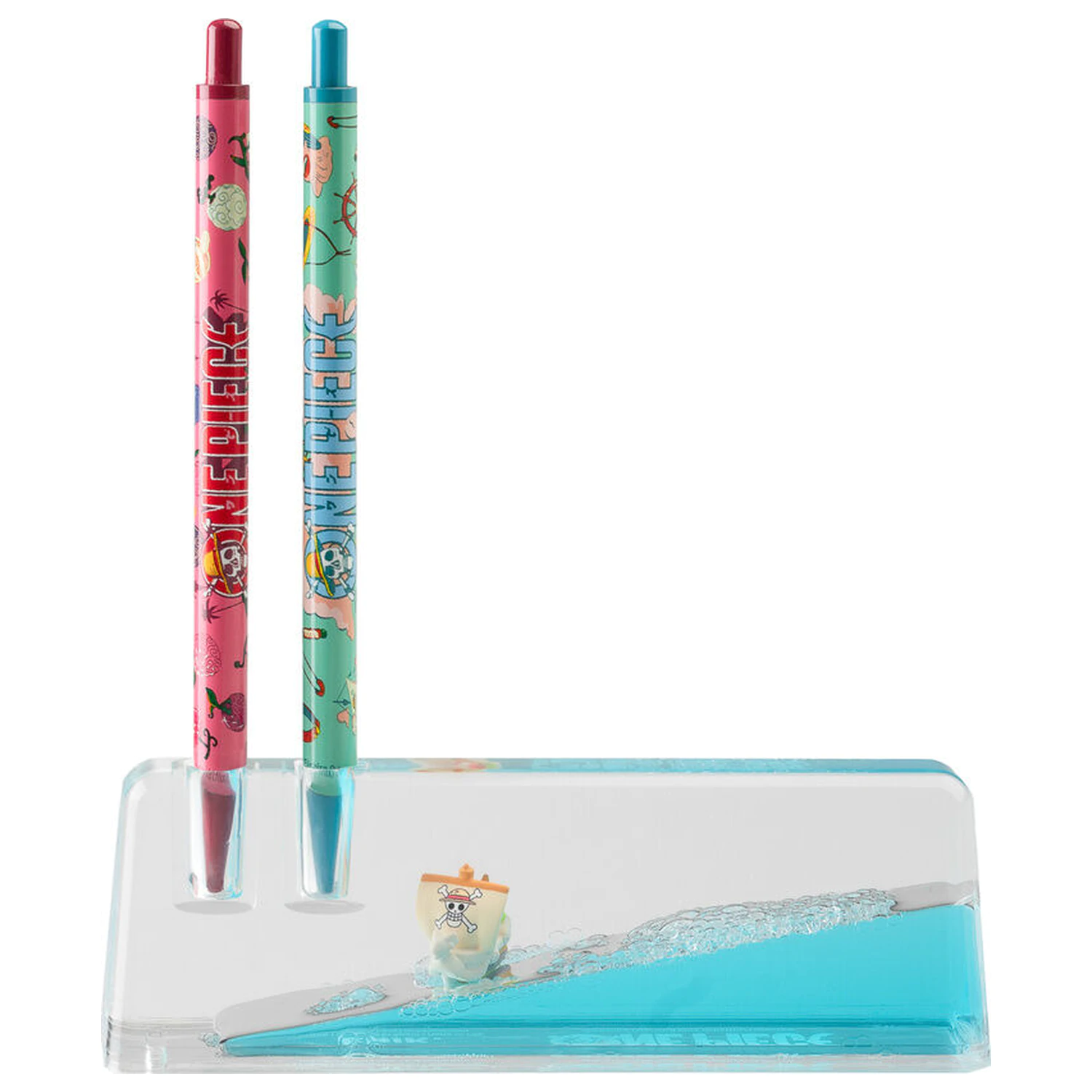 One Piece Going Merry set de creioane, stilouri si stand acrilic poza produsului
