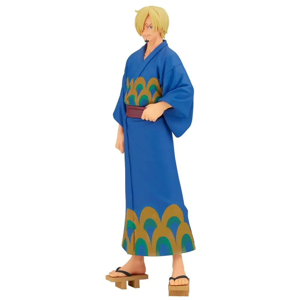 One Piece Grandline Series Wanokuni Yukata Silvers Sanji figurină 17cm poza produsului