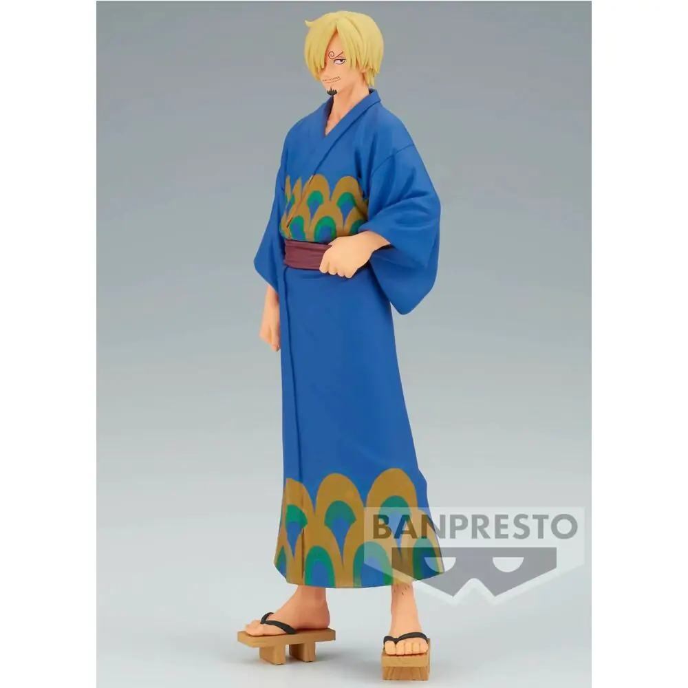 One Piece Grandline Series Wanokuni Yukata Silvers Sanji figurină 17cm poza produsului