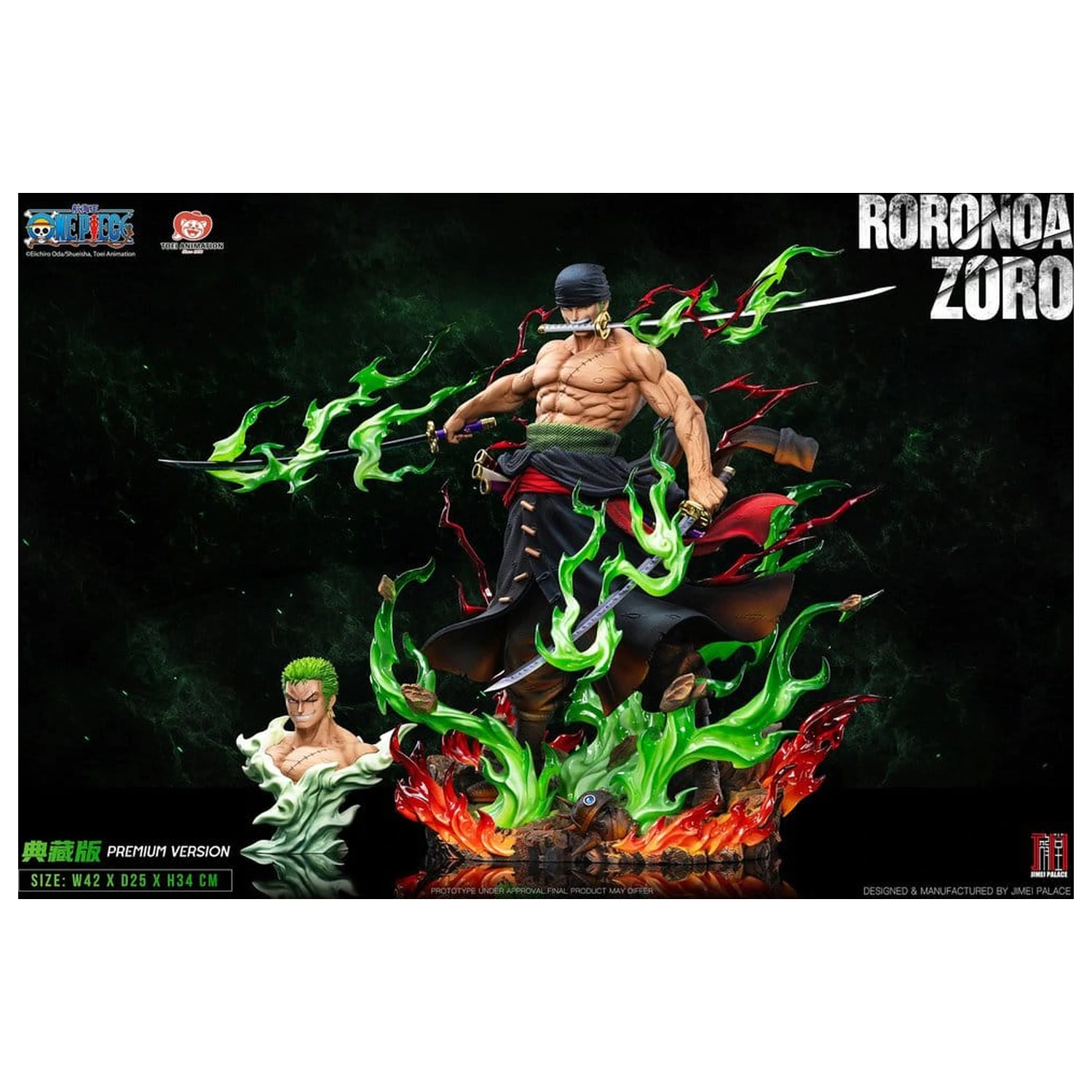One Piece Legendary Straw Hat Crew Series Statuie Roronoa Zoro (Premium Version) 34 cm poza produsului