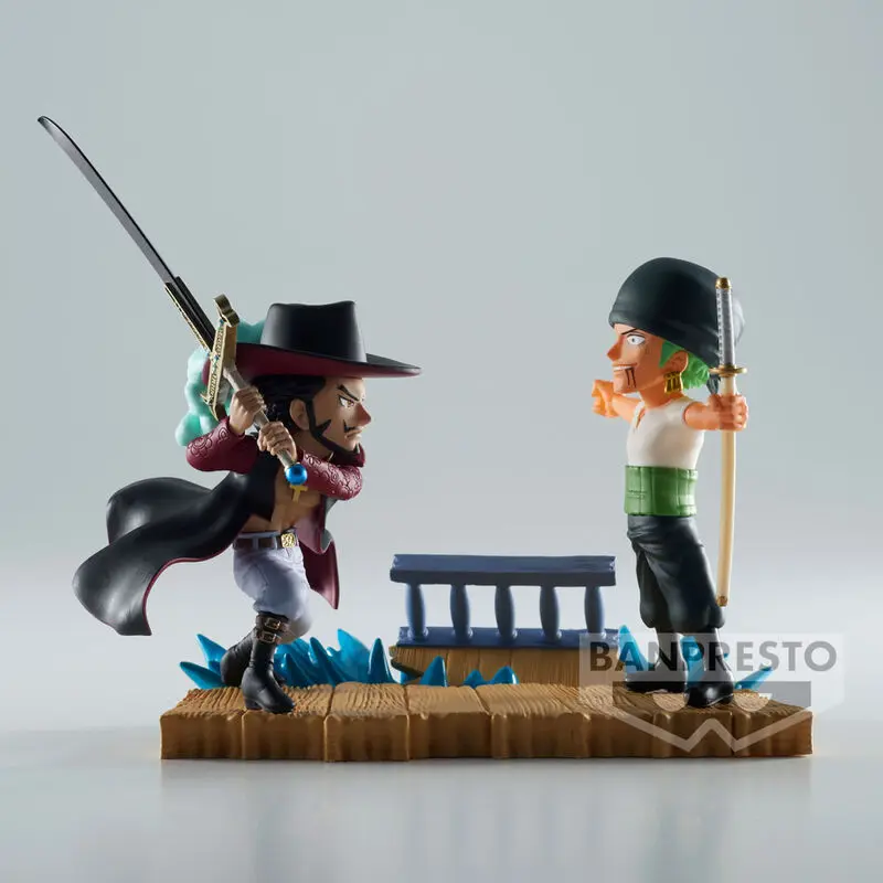 Figurină One Piece Log Stories Roronoa Zoro VS Dracule Mihawk 7cm poza produsului