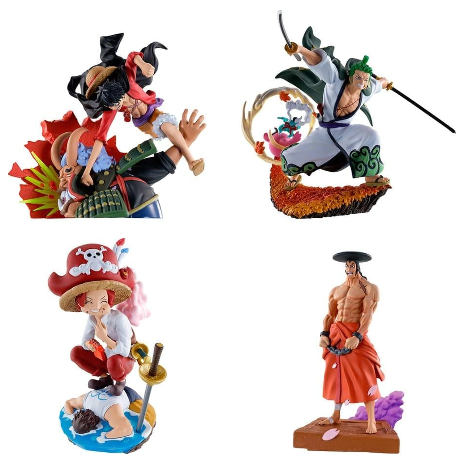 One Piece Logbox Re Birth Wano Kuni 4 Set de Statui Petitrama 9 cm poza produsului
