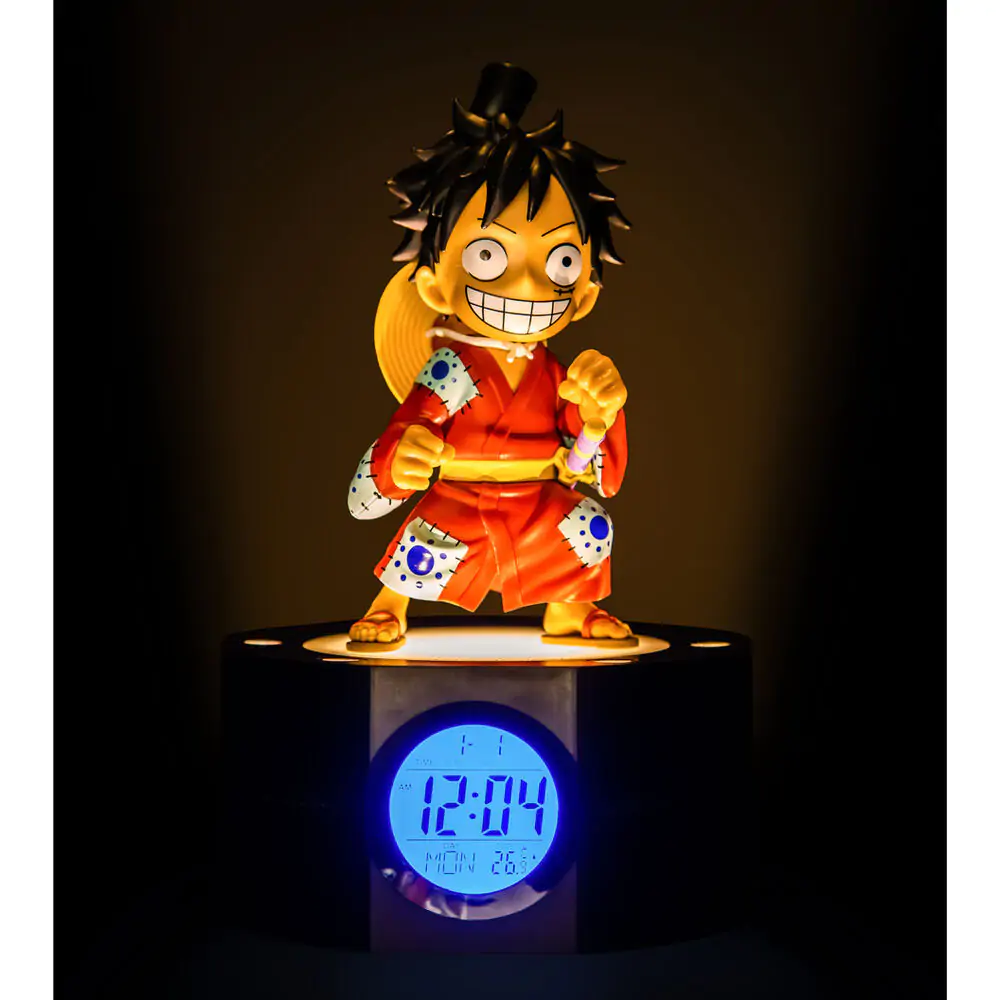 Ceas Deșteptător cu Lumină One Piece Ruffy 18 cm poza produsului