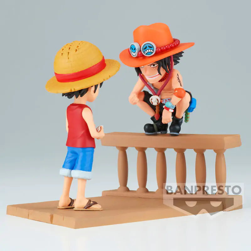 Figurină One Piece Monkey D Luffy & Portgas D Ace World Collectable Log Stories 8cm poza produsului