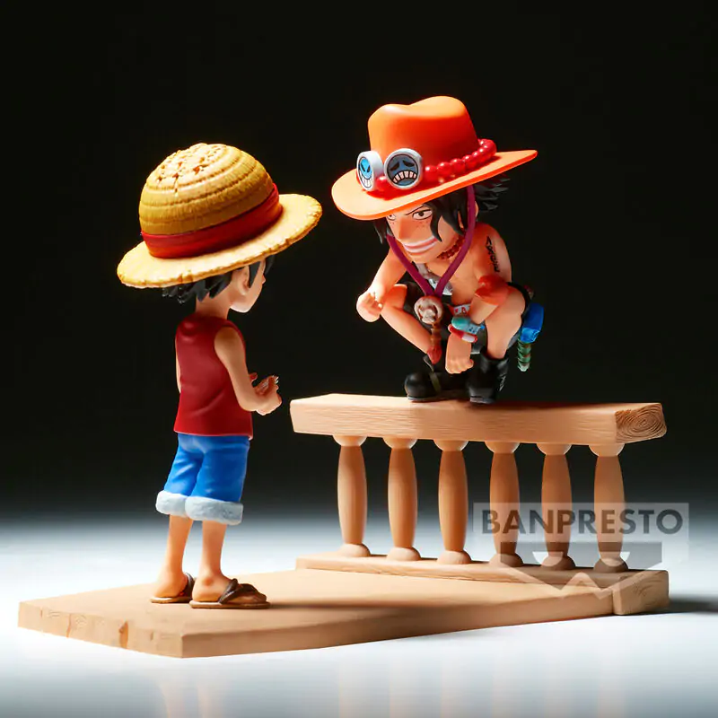 Figurină One Piece Monkey D Luffy & Portgas D Ace World Collectable Log Stories 8cm poza produsului