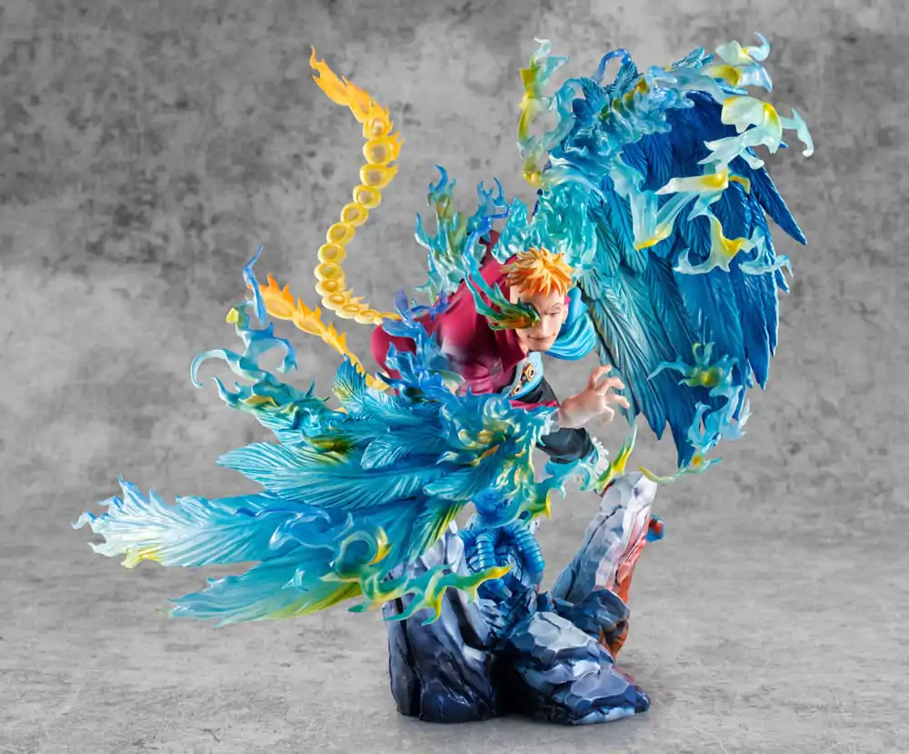 Statuie PVC One Piece P.O.P MAS Maximum Marco the Phoenix Liderul grupului 1 al Piraților Barbă Albă 32 cm poza produsului