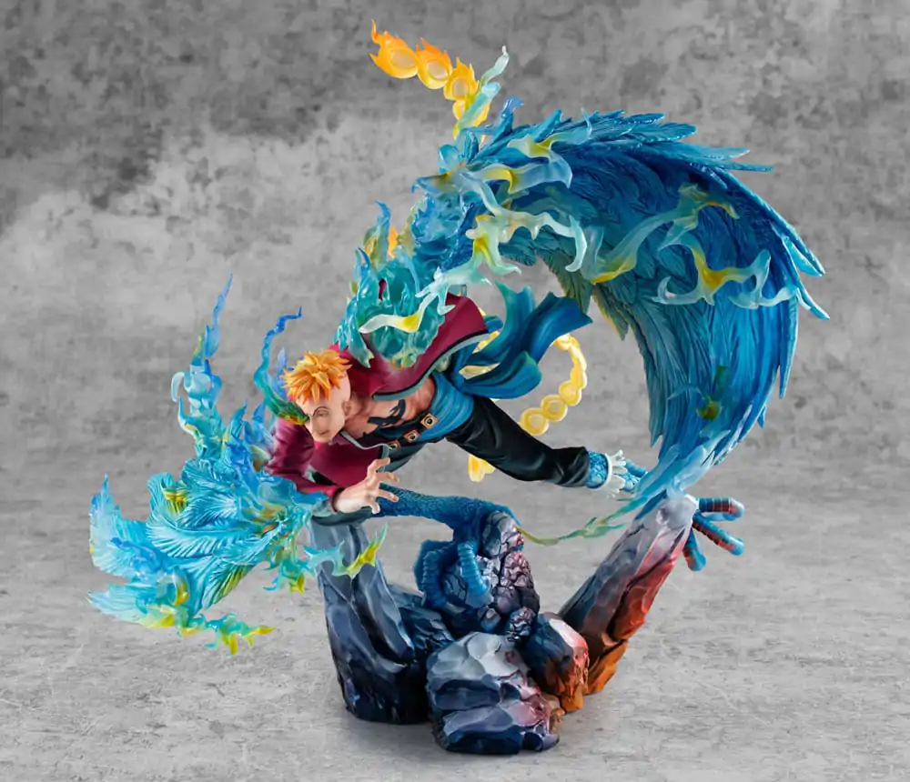 Statuie PVC One Piece P.O.P MAS Maximum Marco the Phoenix Liderul grupului 1 al Piraților Barbă Albă 32 cm poza produsului