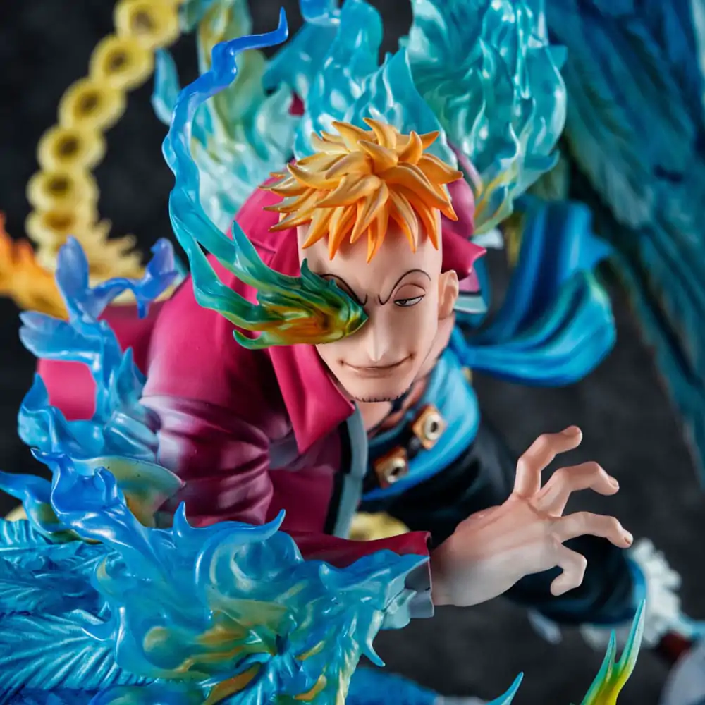 Statuie PVC One Piece P.O.P MAS Maximum Marco the Phoenix Liderul grupului 1 al Piraților Barbă Albă 32 cm poza produsului