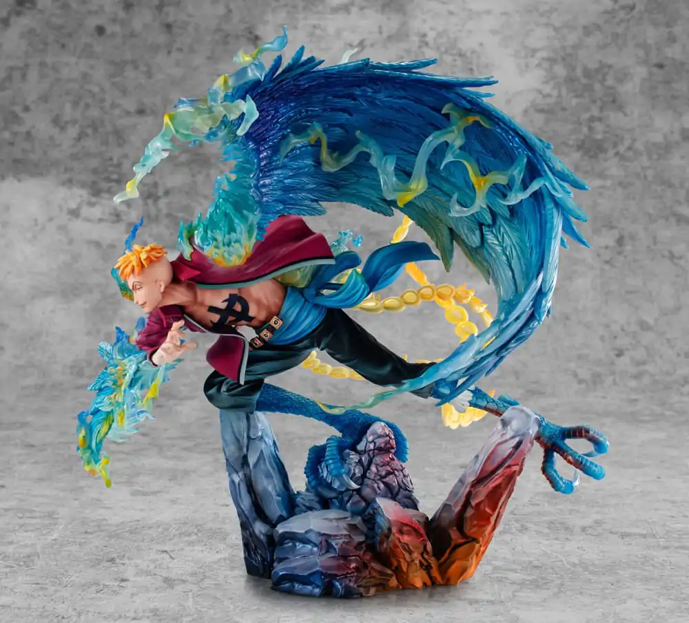 Statuie PVC One Piece P.O.P MAS Maximum Marco the Phoenix Liderul grupului 1 al Piraților Barbă Albă 32 cm poza produsului