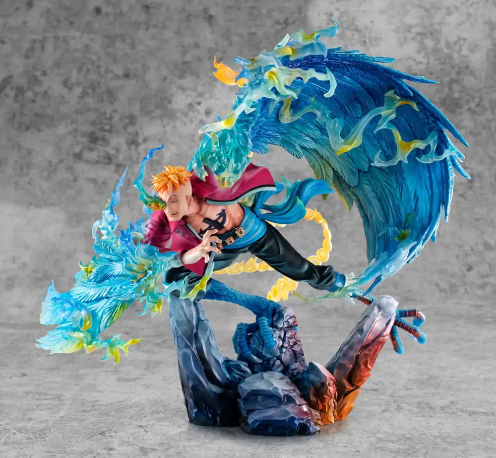 Statuie PVC One Piece P.O.P MAS Maximum Marco the Phoenix Liderul grupului 1 al Piraților Barbă Albă 32 cm poza produsului