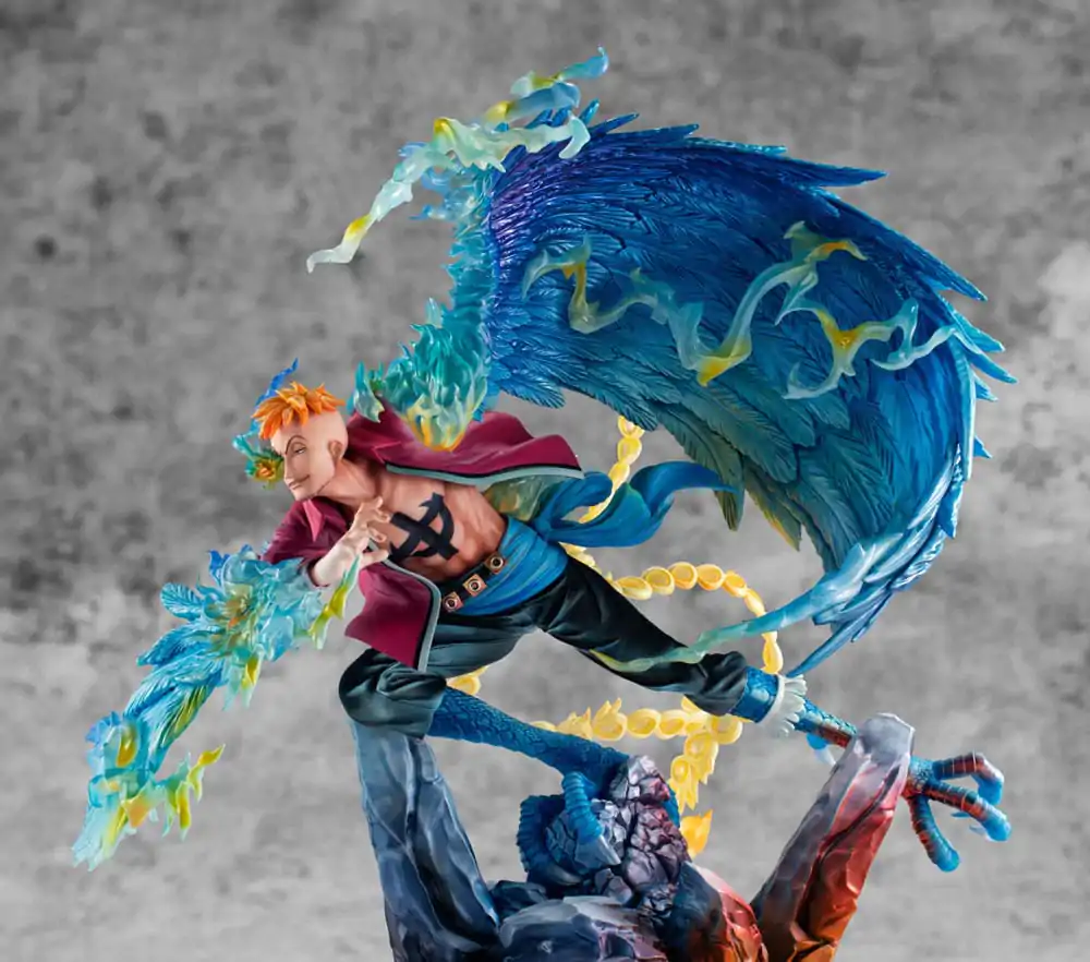 Statuie PVC One Piece P.O.P MAS Maximum Marco the Phoenix Liderul grupului 1 al Piraților Barbă Albă 32 cm poza produsului