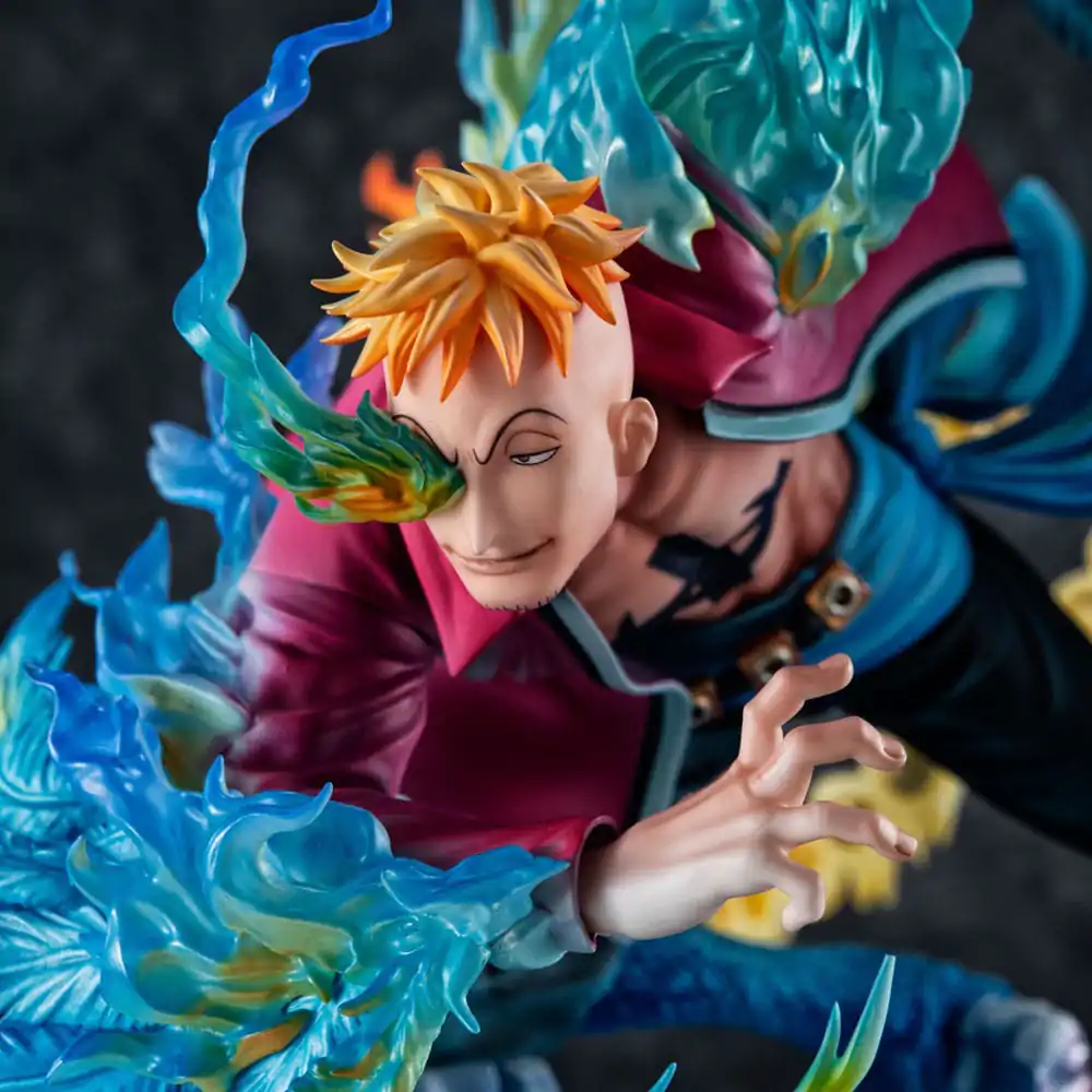 Statuie PVC One Piece P.O.P MAS Maximum Marco the Phoenix Liderul grupului 1 al Piraților Barbă Albă 32 cm poza produsului