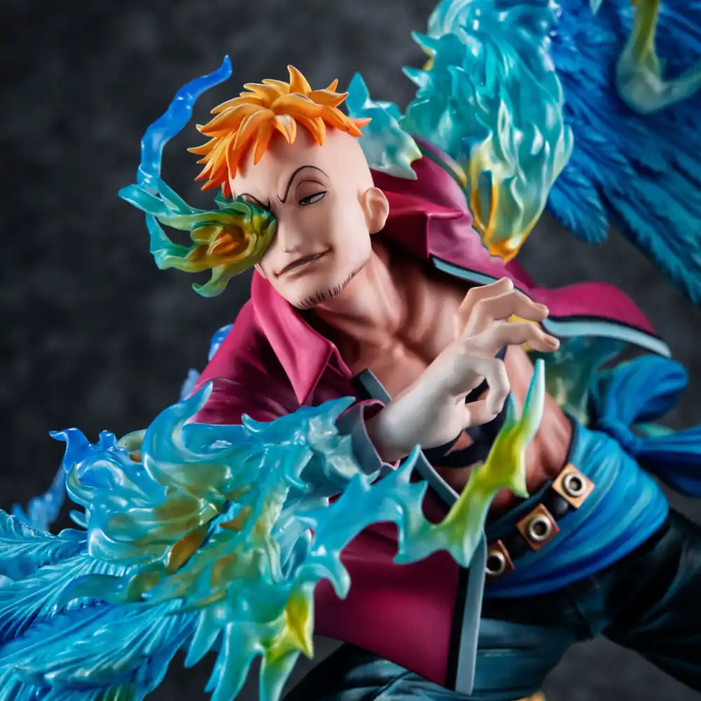 Statuie PVC One Piece P.O.P MAS Maximum Marco the Phoenix Liderul grupului 1 al Piraților Barbă Albă 32 cm poza produsului