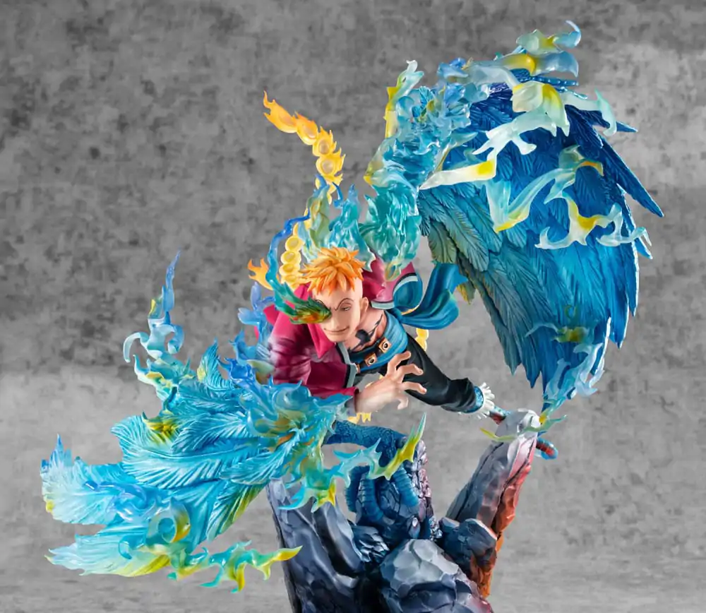 Statuie PVC One Piece P.O.P MAS Maximum Marco the Phoenix Liderul grupului 1 al Piraților Barbă Albă 32 cm poza produsului