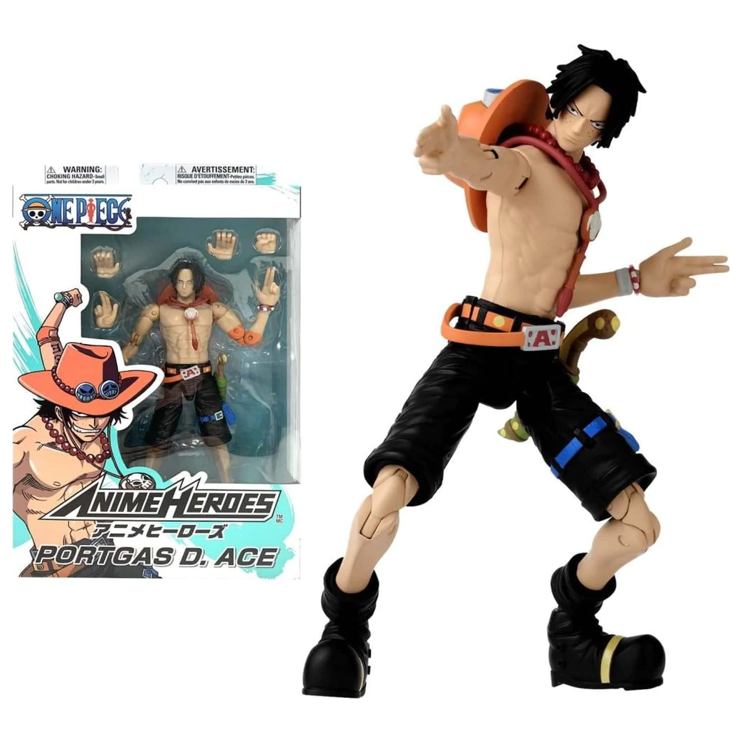 ONE PIECE Portgas D. Ace Figura Anime Heroes 17 cm poza produsului