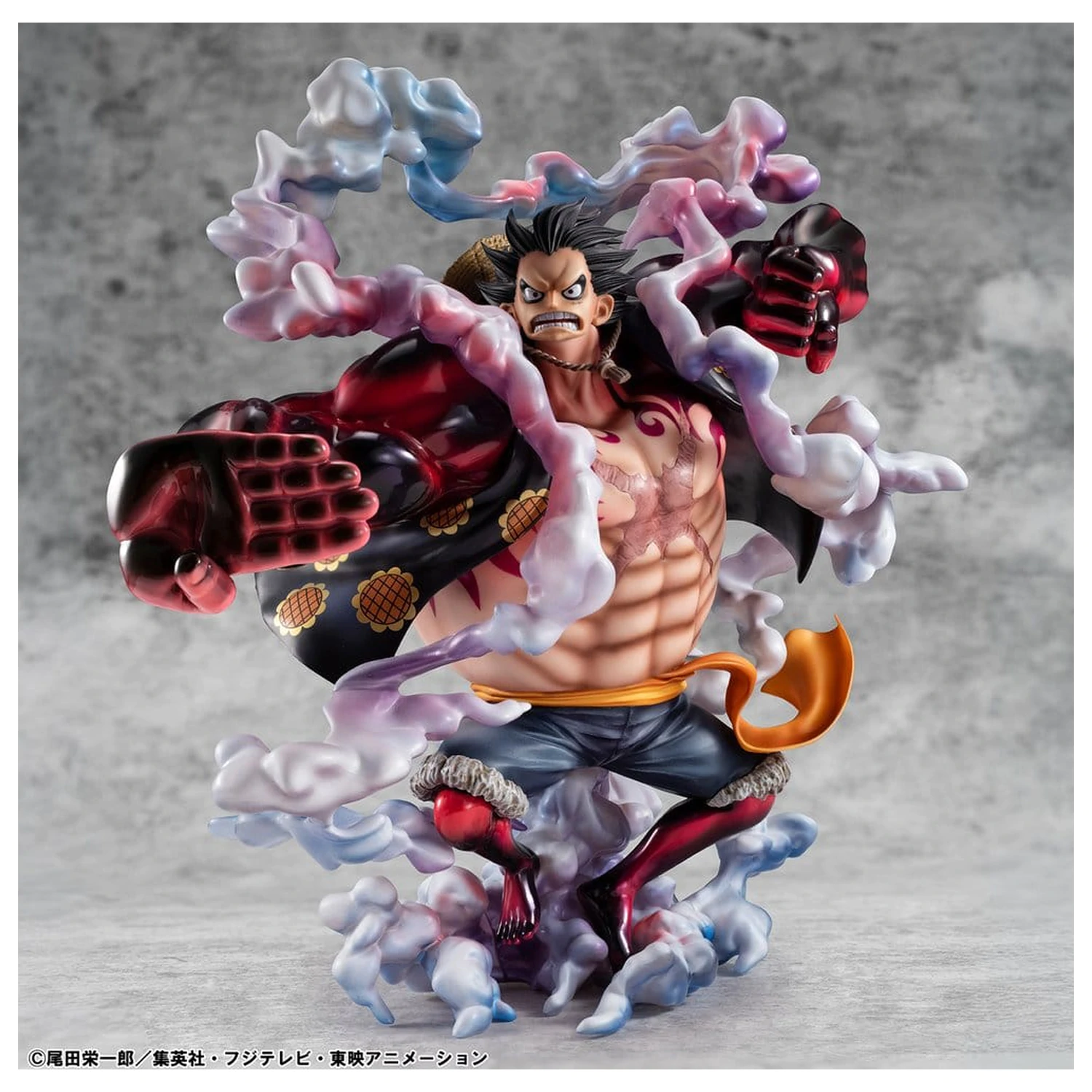 One Piece Portrait.Of.Pirates SA-Maximum PVC Figura Monkey D. Luffy Gear 4 Bounce-Man 10th Limited Ver. 30 cm poza produsului