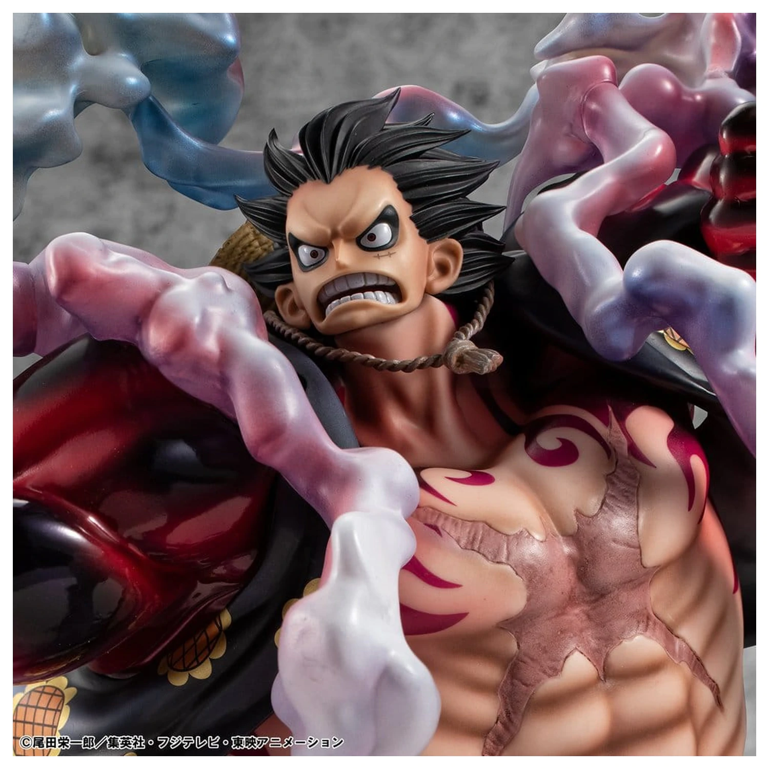One Piece Portrait.Of.Pirates SA-Maximum PVC Figura Monkey D. Luffy Gear 4 Bounce-Man 10th Limited Ver. 30 cm poza produsului
