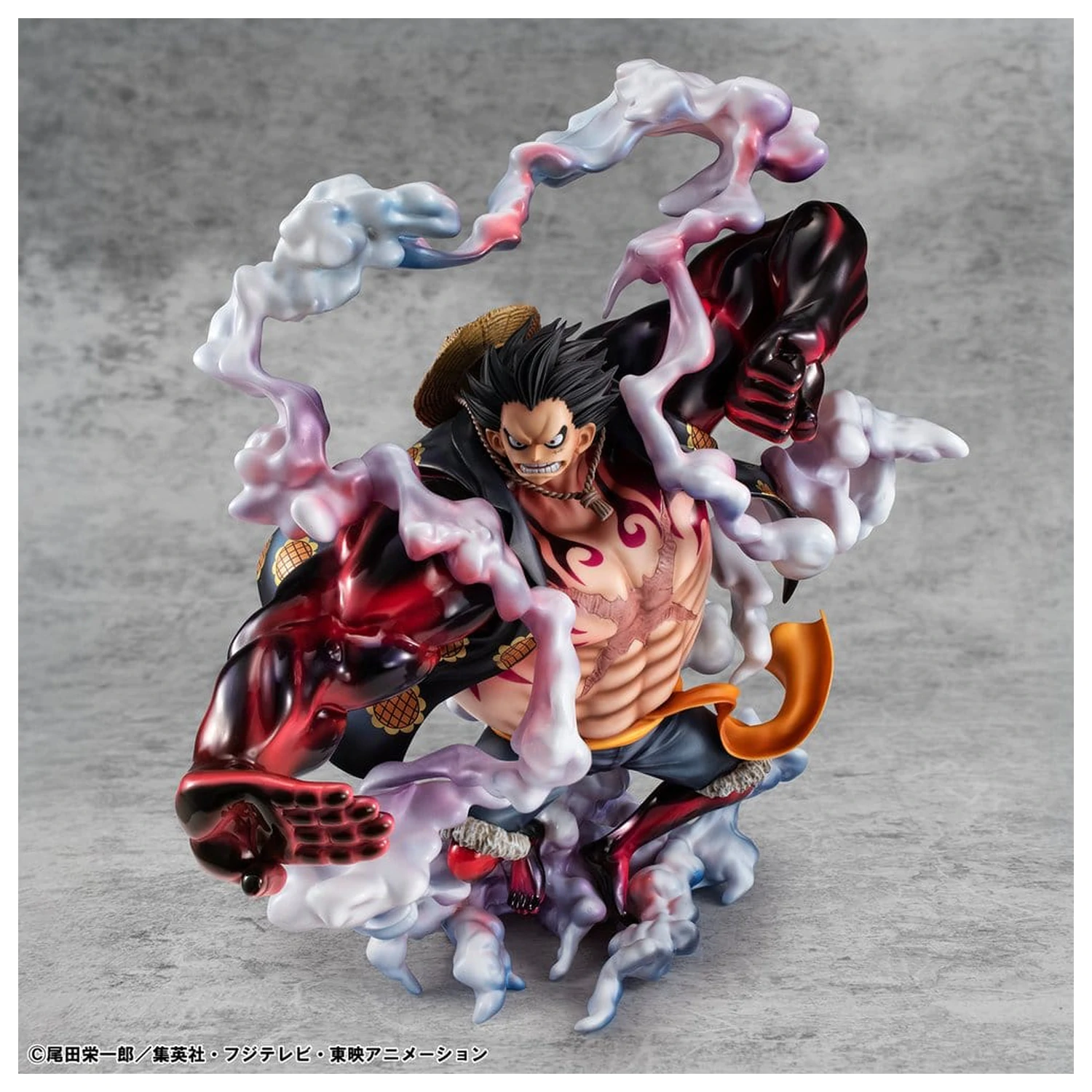 One Piece Portrait.Of.Pirates SA-Maximum PVC Figura Monkey D. Luffy Gear 4 Bounce-Man 10th Limited Ver. 30 cm poza produsului