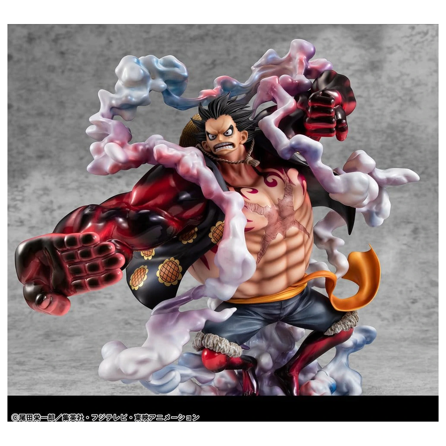 One Piece Portrait.Of.Pirates SA-Maximum PVC Figura Monkey D. Luffy Gear 4 Bounce-Man 10th Limited Ver. 30 cm poza produsului