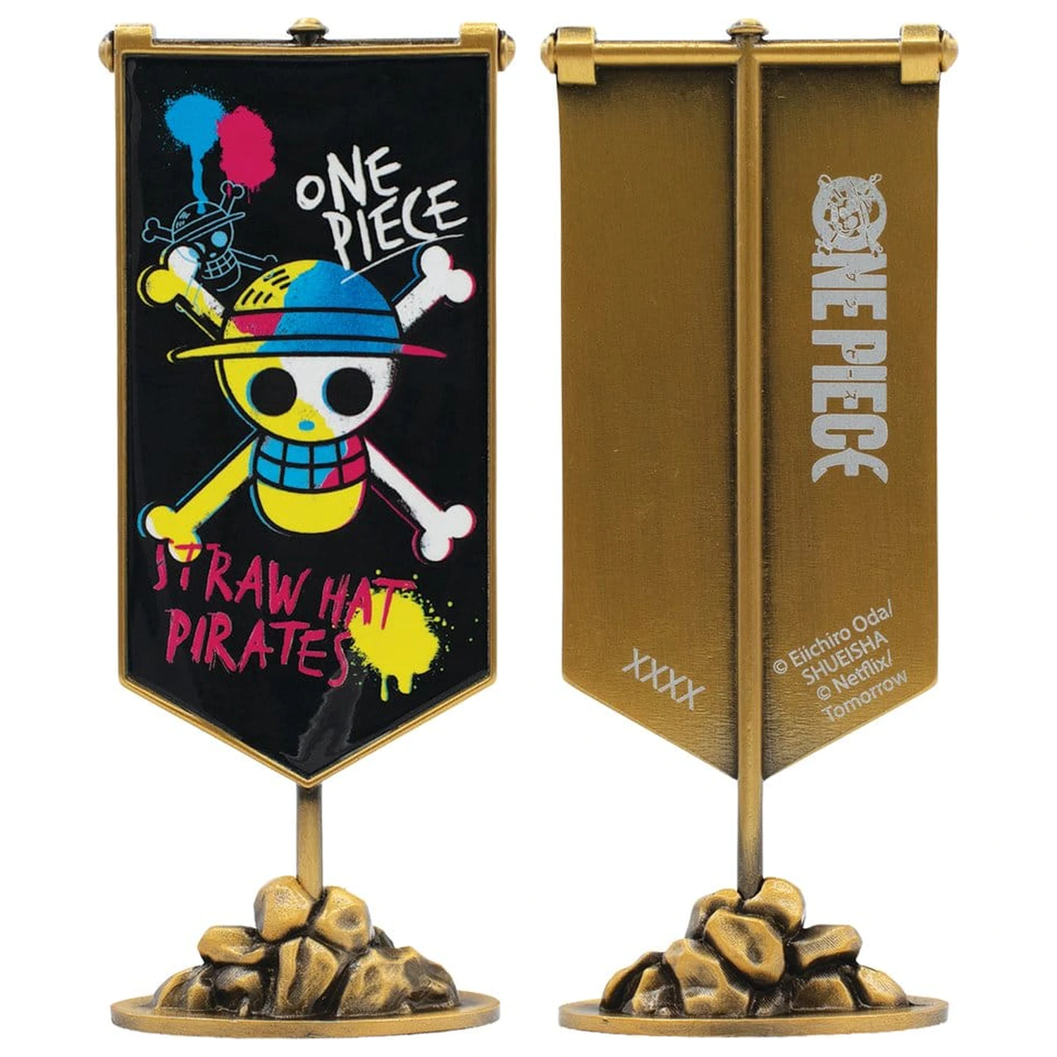 One Piece Replica Straw Hat Pirates Metal Banner 11 x 6 cm poza produsului