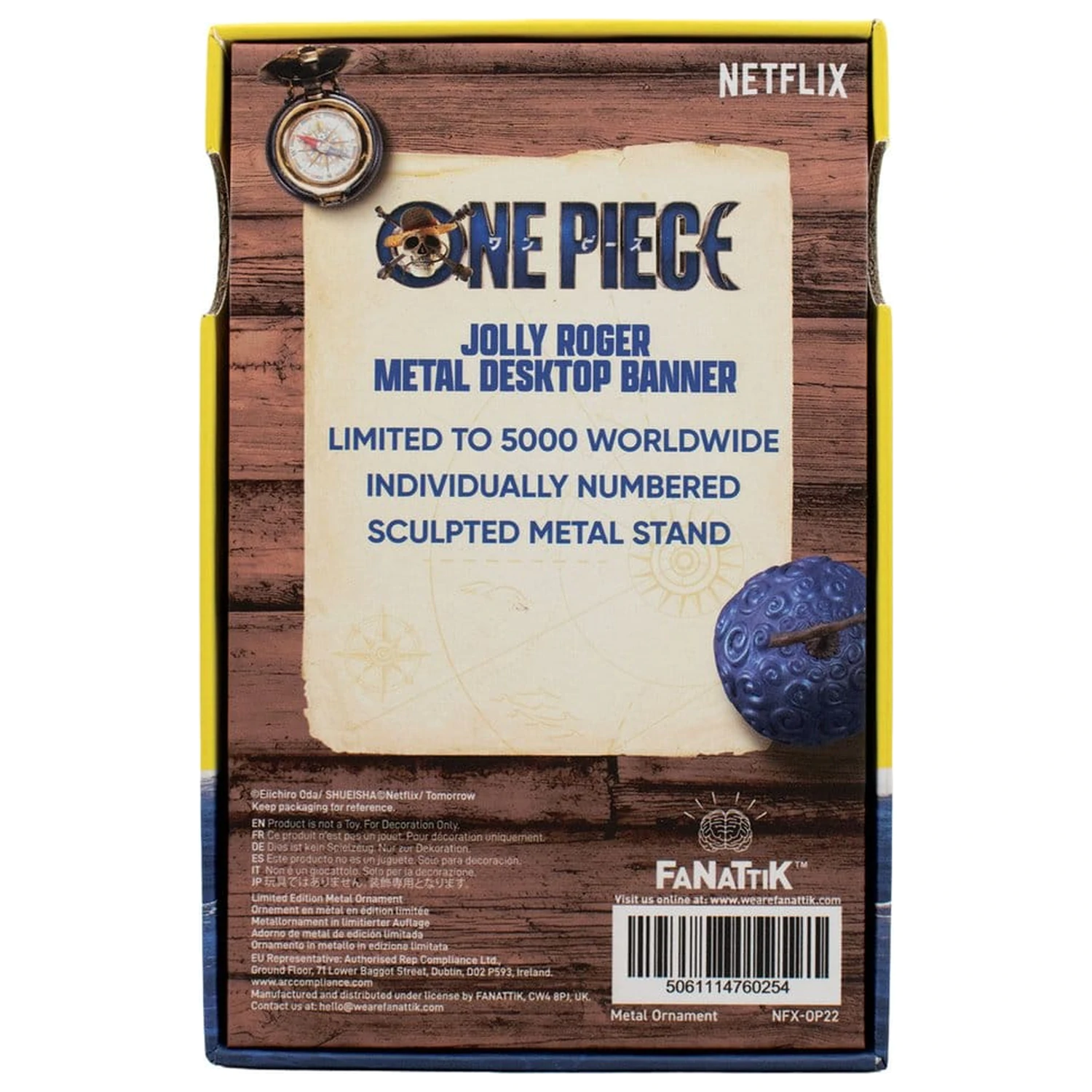 One Piece Replica Straw Hat Pirates Metal Banner 11 x 6 cm poza produsului