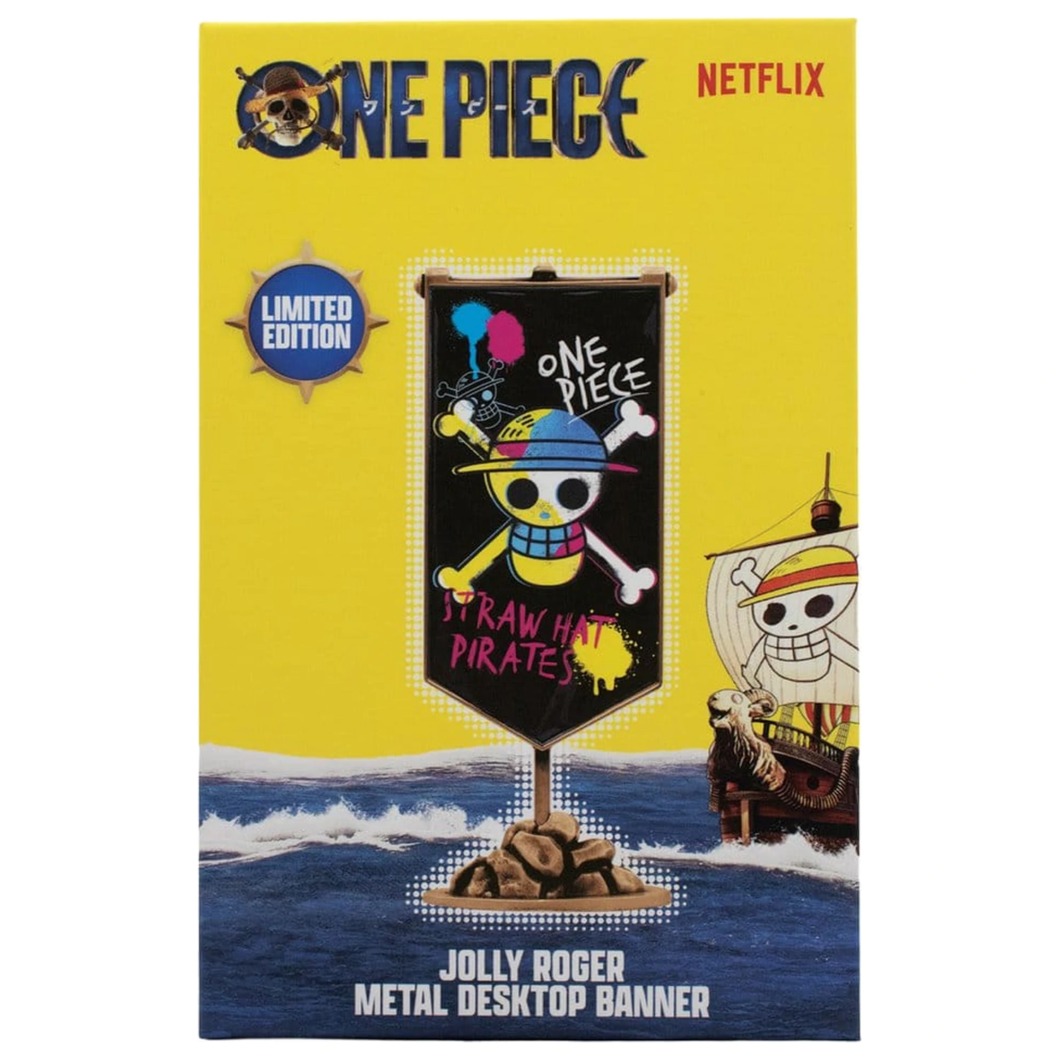 One Piece Replica Straw Hat Pirates Metal Banner 11 x 6 cm poza produsului