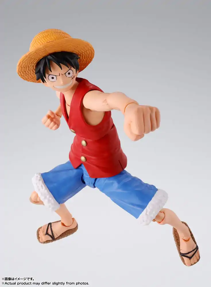Figurină de acțiune One Piece S.H. Figuarts Monkey D. Ruffy Romance Dawn 15 cm poza produsului