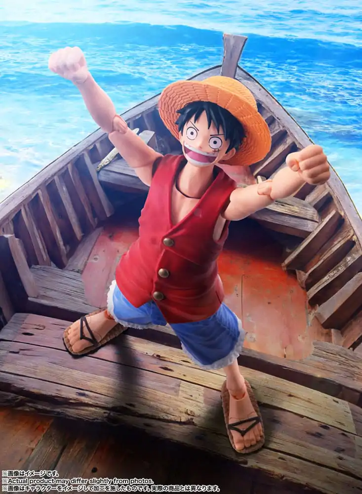 Figurină de acțiune One Piece S.H. Figuarts Monkey D. Ruffy Romance Dawn 15 cm poza produsului