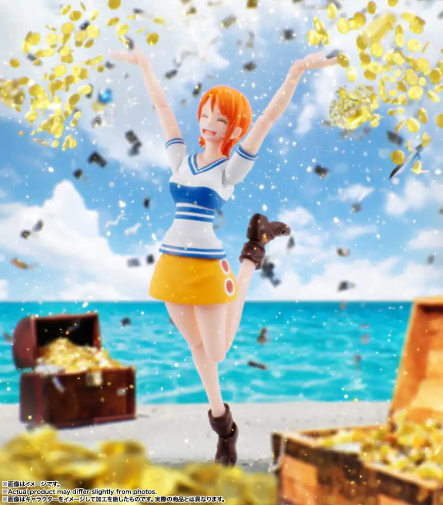 Figurină de acțiune One Piece S.H. Figuarts Nami Romance Dawn 14 cm poza produsului