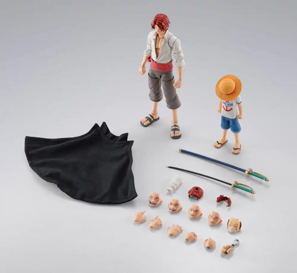 Set 2 figurine de acțiune One Piece S.H.Figuarts Shanks & Monkey D. Luffy versiunea din copilărie poza produsului