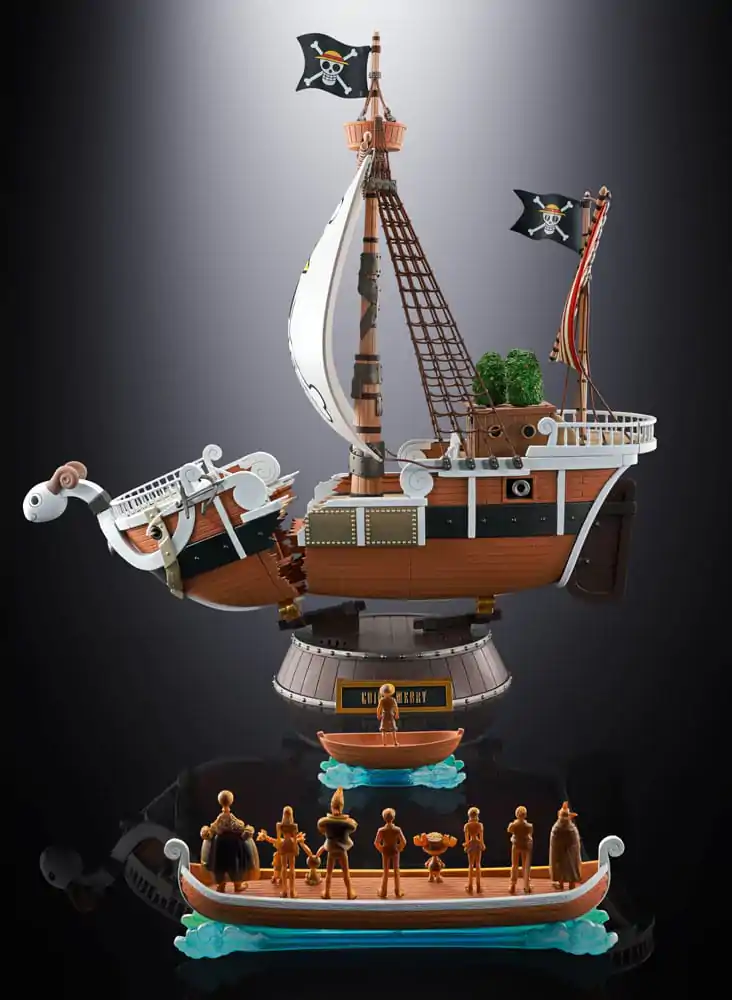 Figurină de acțiune turnată sub presiune Soul of Chogokin One Piece Going Merry Ediție Aniversară Memorială 25 ani 28 cm poza produsului