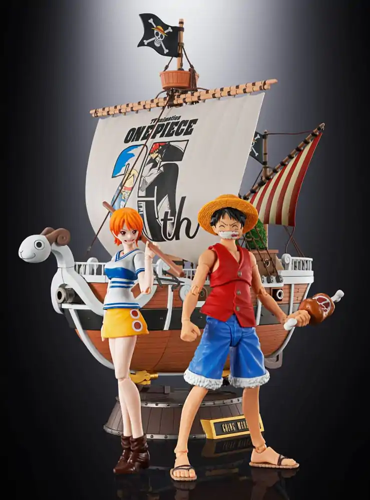 Figurină de acțiune turnată sub presiune Soul of Chogokin One Piece Going Merry Ediție Aniversară Memorială 25 ani 28 cm poza produsului