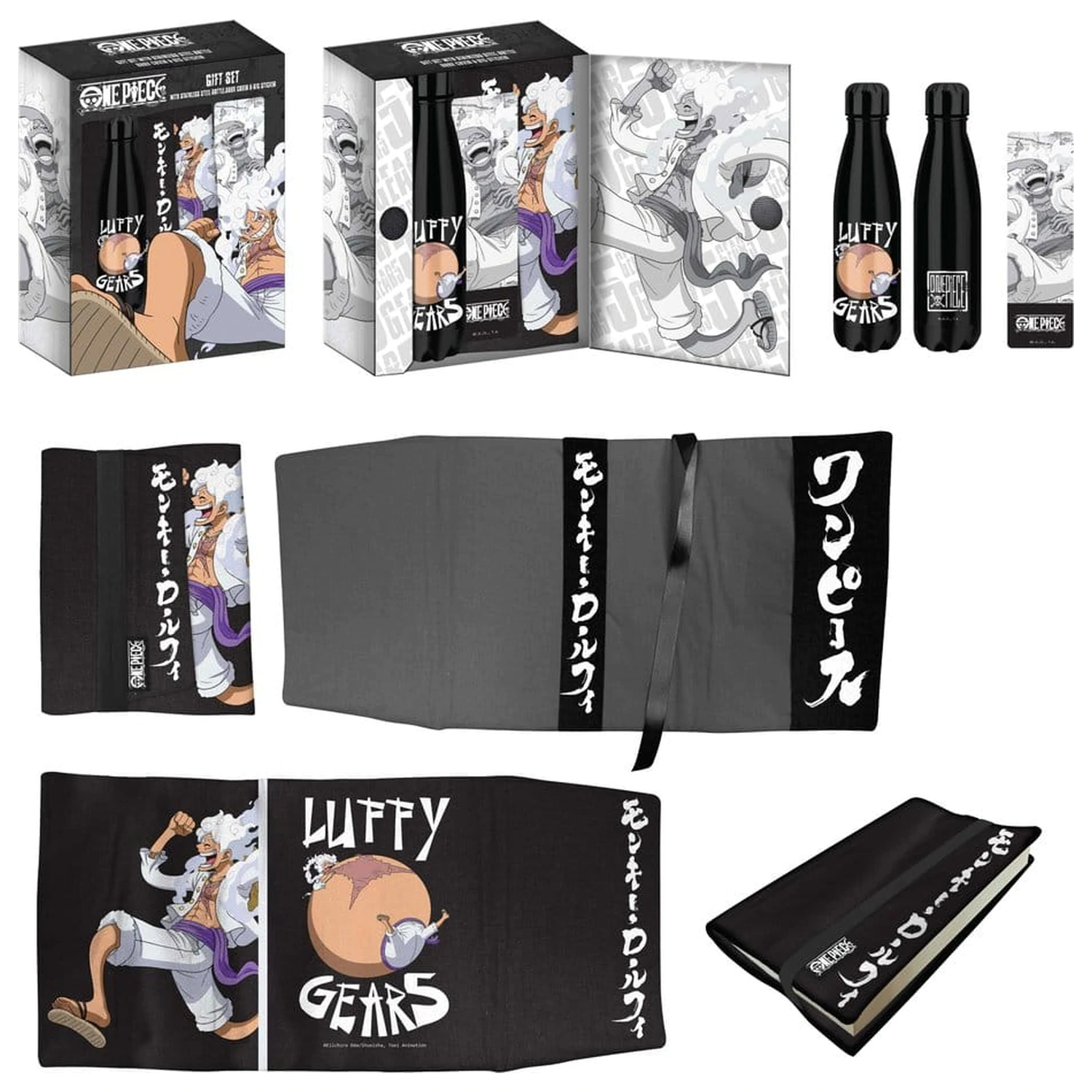 Set cadou One Piece Steel Bottle, Sticker, Book Cover Luffy Gears poza produsului