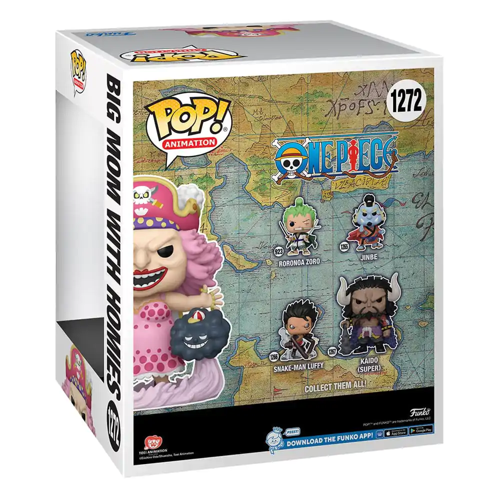 Figurină de Vinil Super Dimensiune POP! Animație One Piece Big Mom cu Homies 15 cm poza produsului