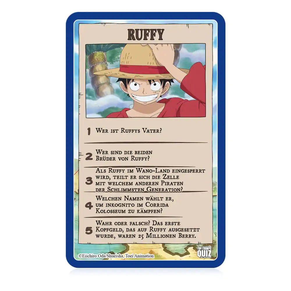 One Piece Card Game Top Trumps Quiz *Versiunea germană* poza produsului