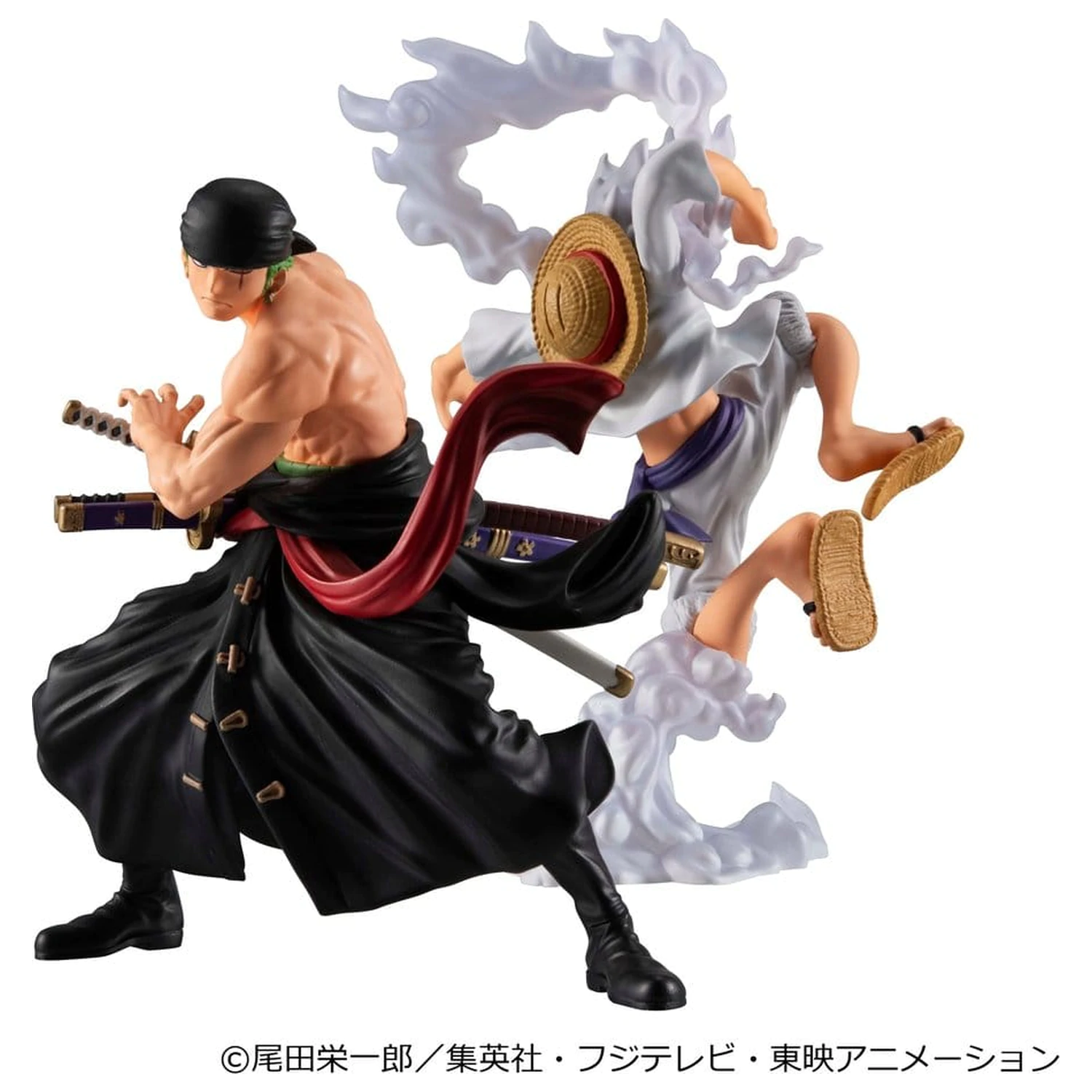 Pachet de 2 figurine din PVC One Piece Wallstar Monkey D. Luffy Gear Fifth si Roronoa Zoro (cu cadou) 10 cm poza produsului