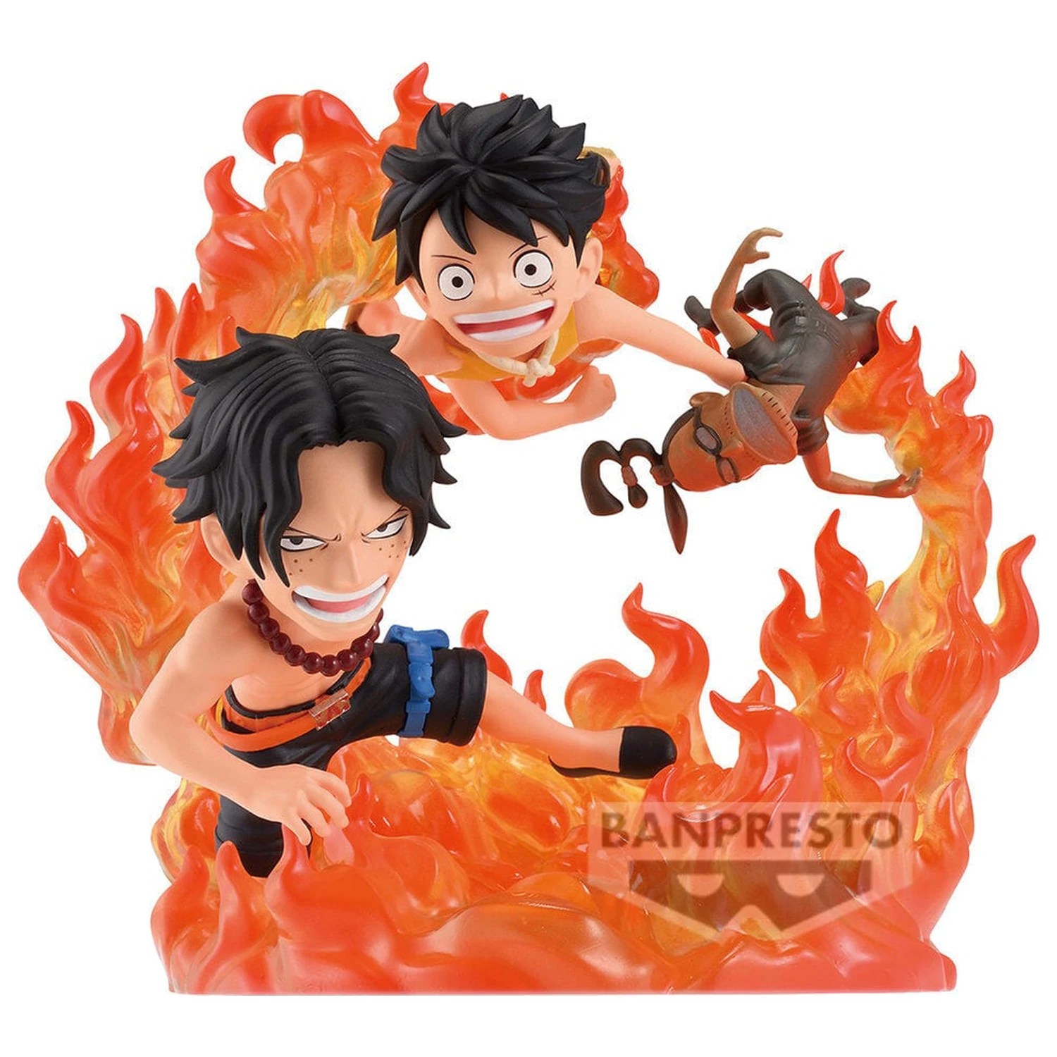 Figura One Piece WCF Log Stories Marineford Portgas D Ace & Monkey D Luffy 10 cm poza produsului