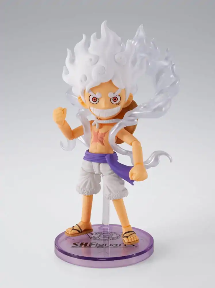 One Piece World Collactable Figurine x S.H. Figuarts figurina de actiune Monkey D. Luffy Gear 5 8 cm poza produsului