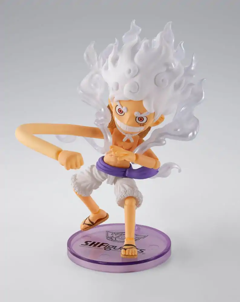 One Piece World Collactable Figurine x S.H. Figuarts figurina de actiune Monkey D. Luffy Gear 5 8 cm poza produsului