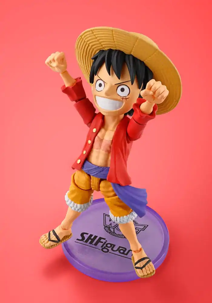 Figurine de colecție One Piece World x Figurina de acțiune S.H. Figuarts Monkey D. Luffey 8 cm poza produsului