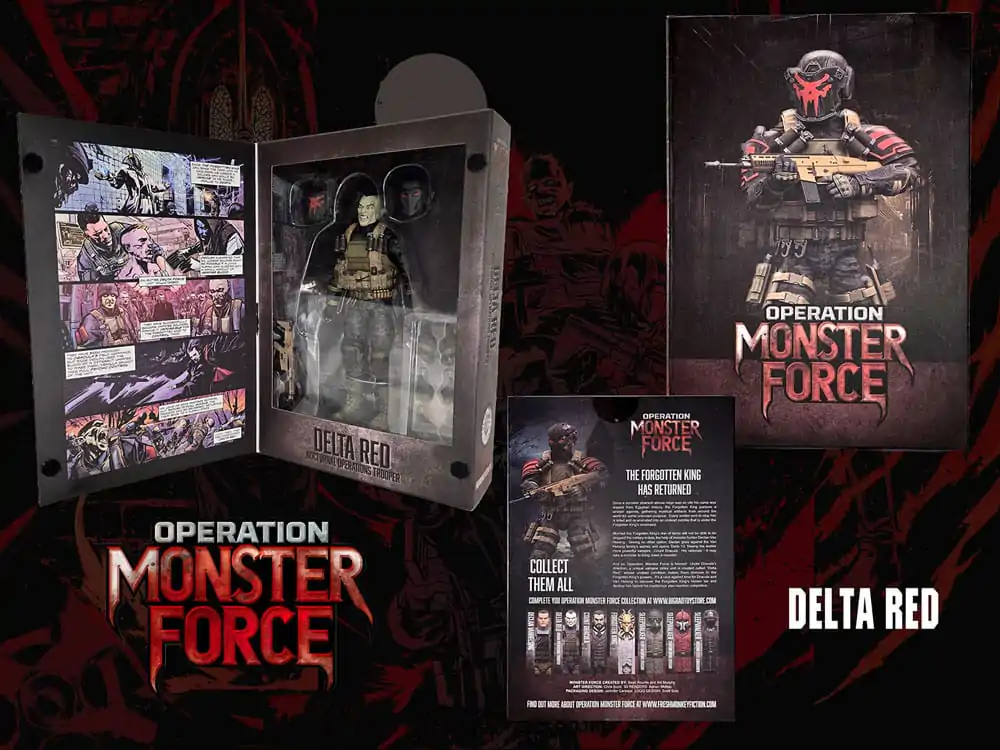 Operation: Monster Force figurină de acțiune 1/12 Delta Red Nocturnal Operations Trooper 15 cm poza produsului