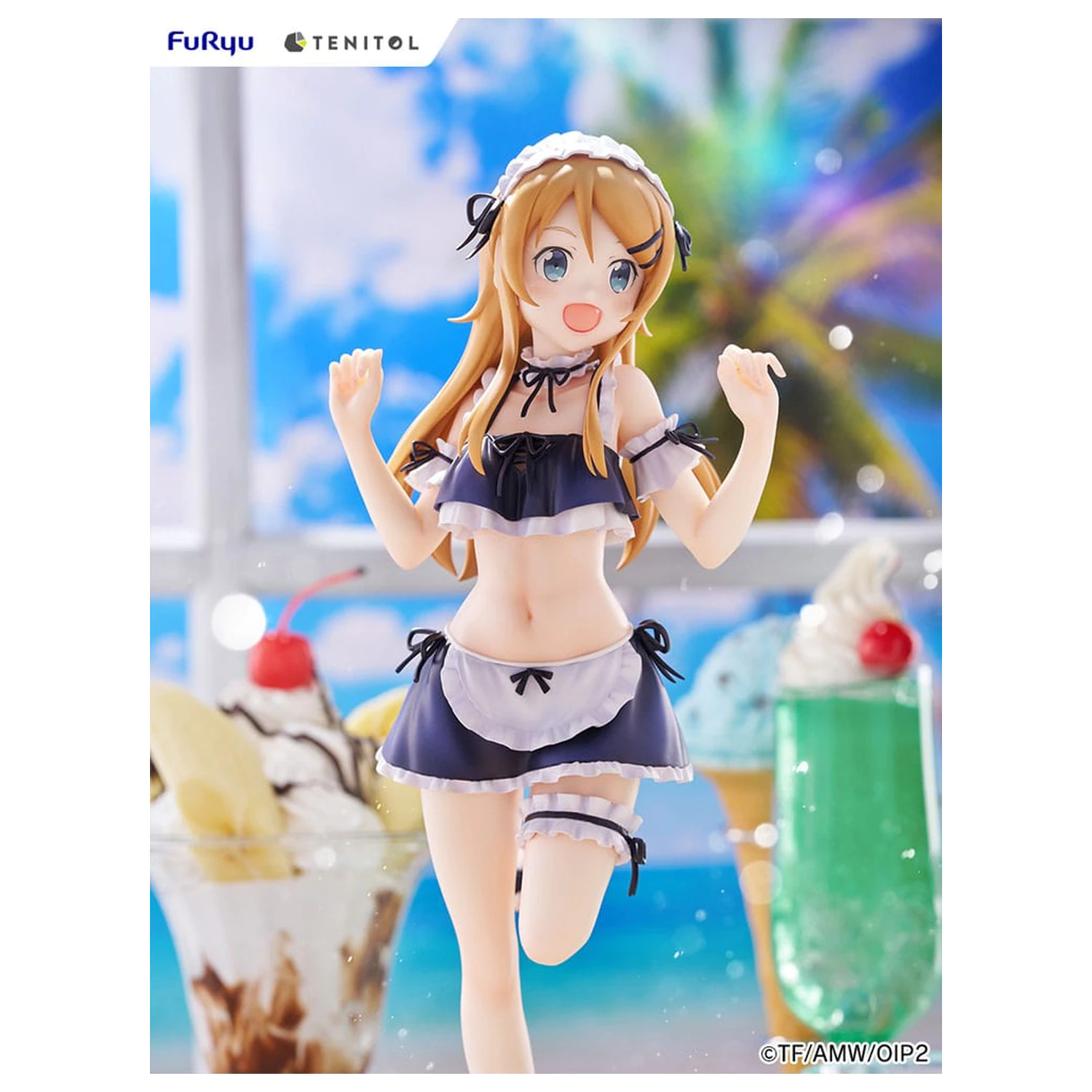 Ore no Imouto ga Konna ni Kawaii Wake ga Nai. Tenitol Tall statueta PVC Kousaka Kirino swimsuits maid Ver. 30 cm poza produsului