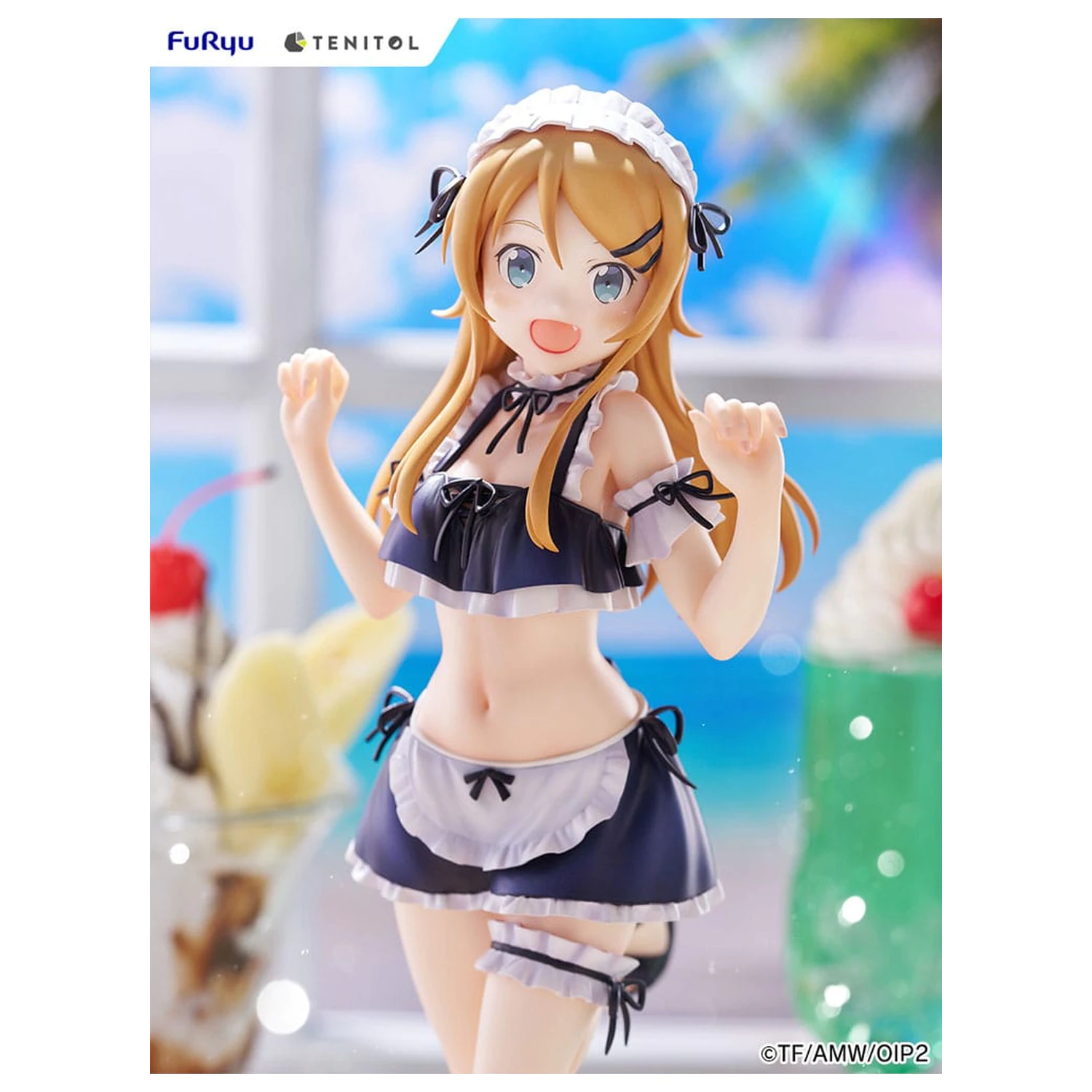 Ore no Imouto ga Konna ni Kawaii Wake ga Nai. Tenitol Tall statueta PVC Kousaka Kirino swimsuits maid Ver. 30 cm poza produsului