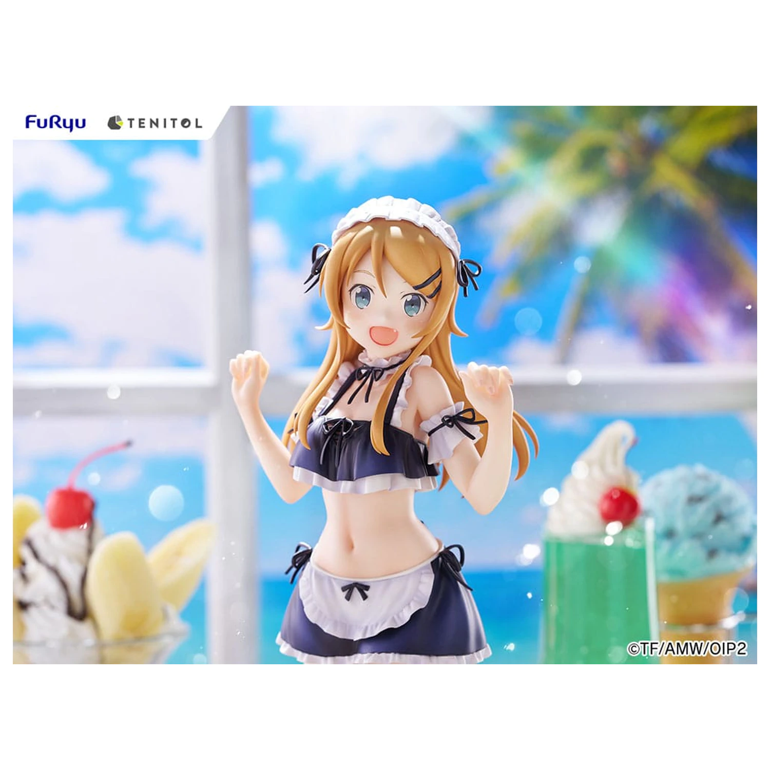 Ore no Imouto ga Konna ni Kawaii Wake ga Nai. Tenitol Tall statueta PVC Kousaka Kirino swimsuits maid Ver. 30 cm poza produsului