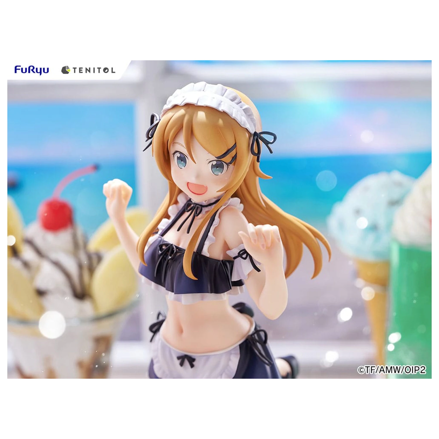 Ore no Imouto ga Konna ni Kawaii Wake ga Nai. Tenitol Tall statueta PVC Kousaka Kirino swimsuits maid Ver. 30 cm poza produsului