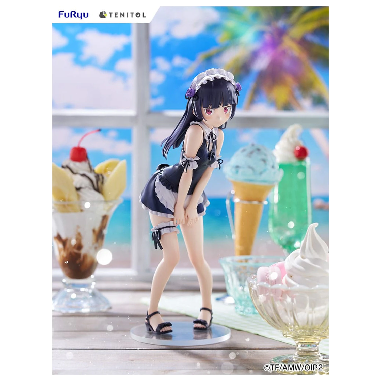 Ore no Imouto ga Konna ni Kawaii Wake ga Nai. Statueta PVC Tenitol Tall Kuroneko swimsuits maid Ver. 27 cm poza produsului