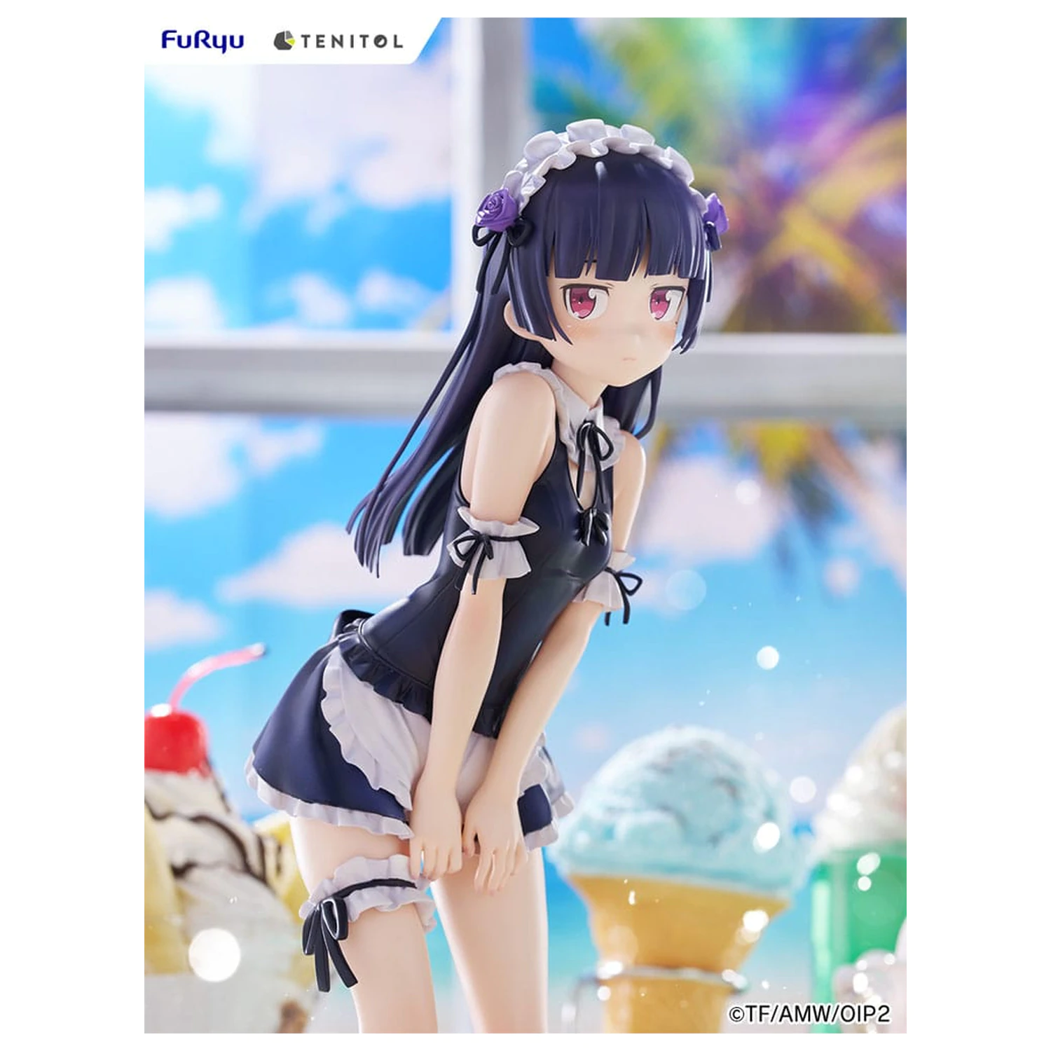 Ore no Imouto ga Konna ni Kawaii Wake ga Nai. Statueta PVC Tenitol Tall Kuroneko swimsuits maid Ver. 27 cm poza produsului