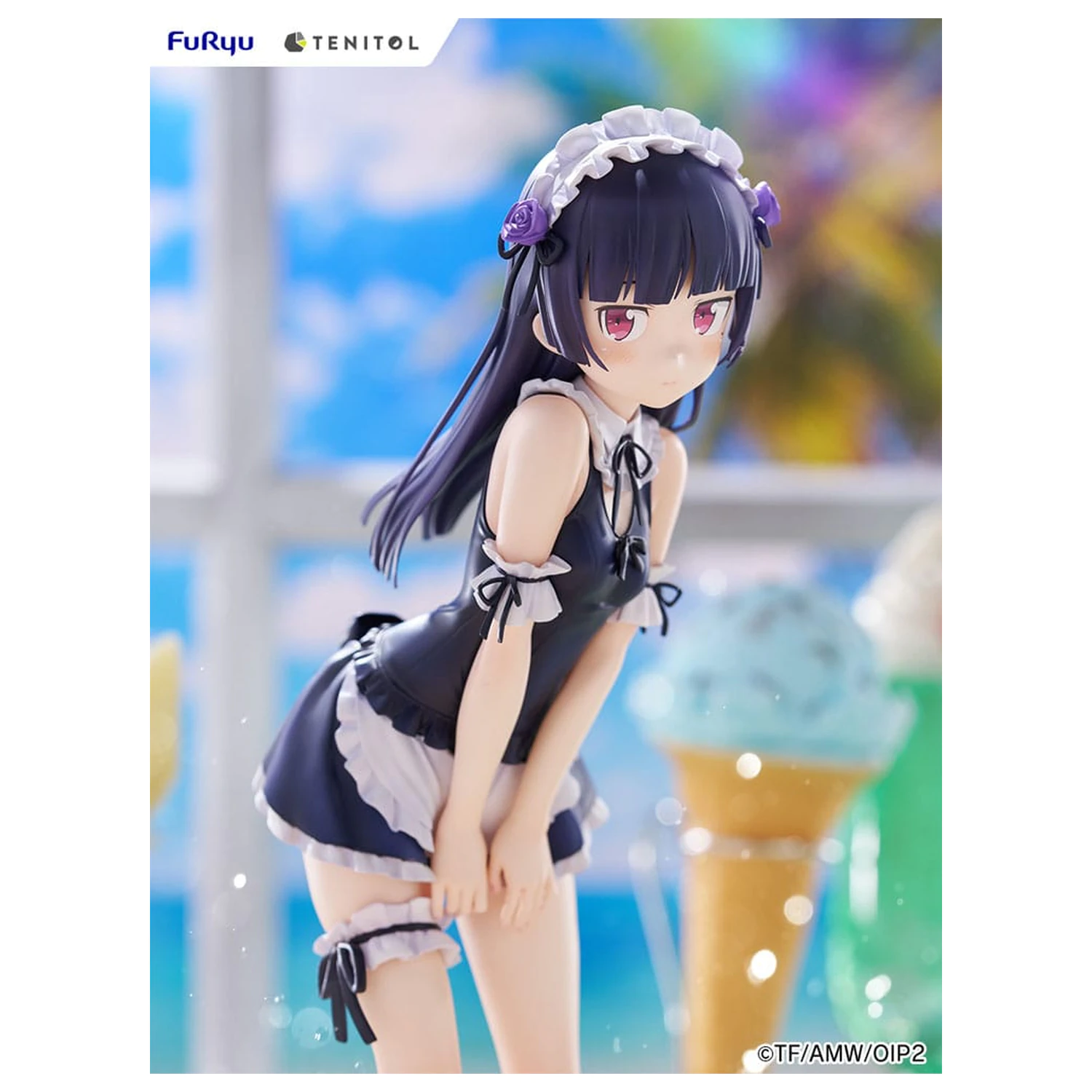 Ore no Imouto ga Konna ni Kawaii Wake ga Nai. Statueta PVC Tenitol Tall Kuroneko swimsuits maid Ver. 27 cm poza produsului